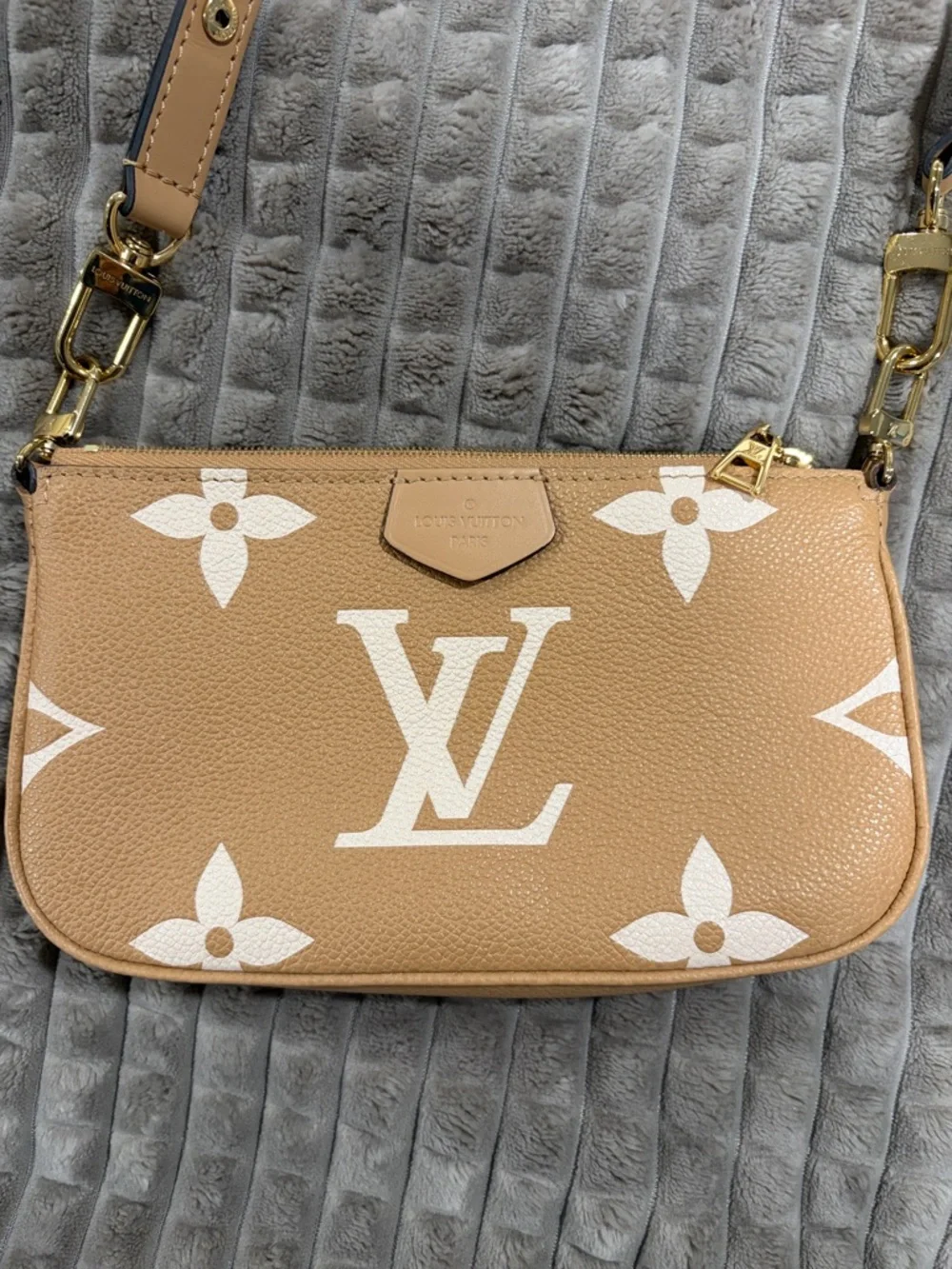 Louis Vuitton Tan & Cream Monogram Mini Shoulder Bag